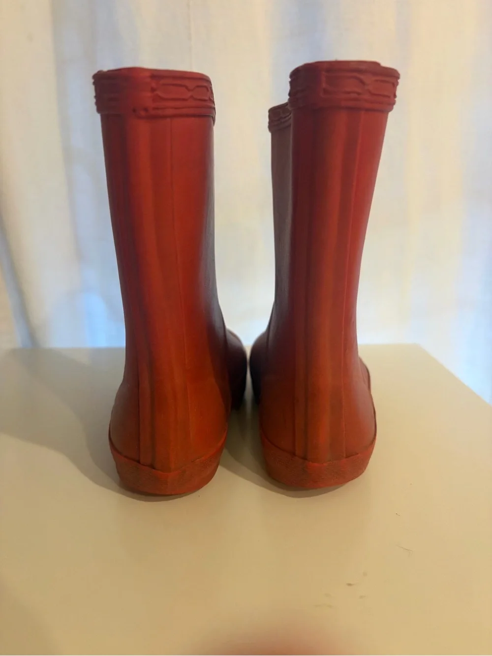 Hunter Toddler Orange-Red Rubber Rain Boots